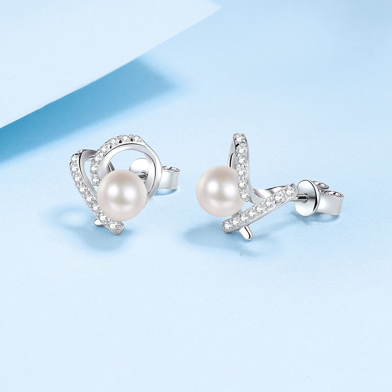Pearl Engagement Stud Earring
