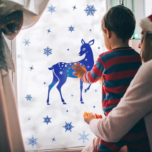 Christmas Elk Snowflake Stickers
