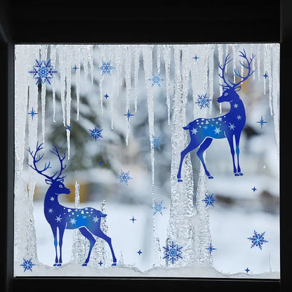 Christmas Elk Snowflake Stickers