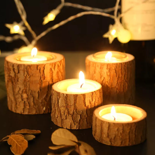 Wooden Candle Holder